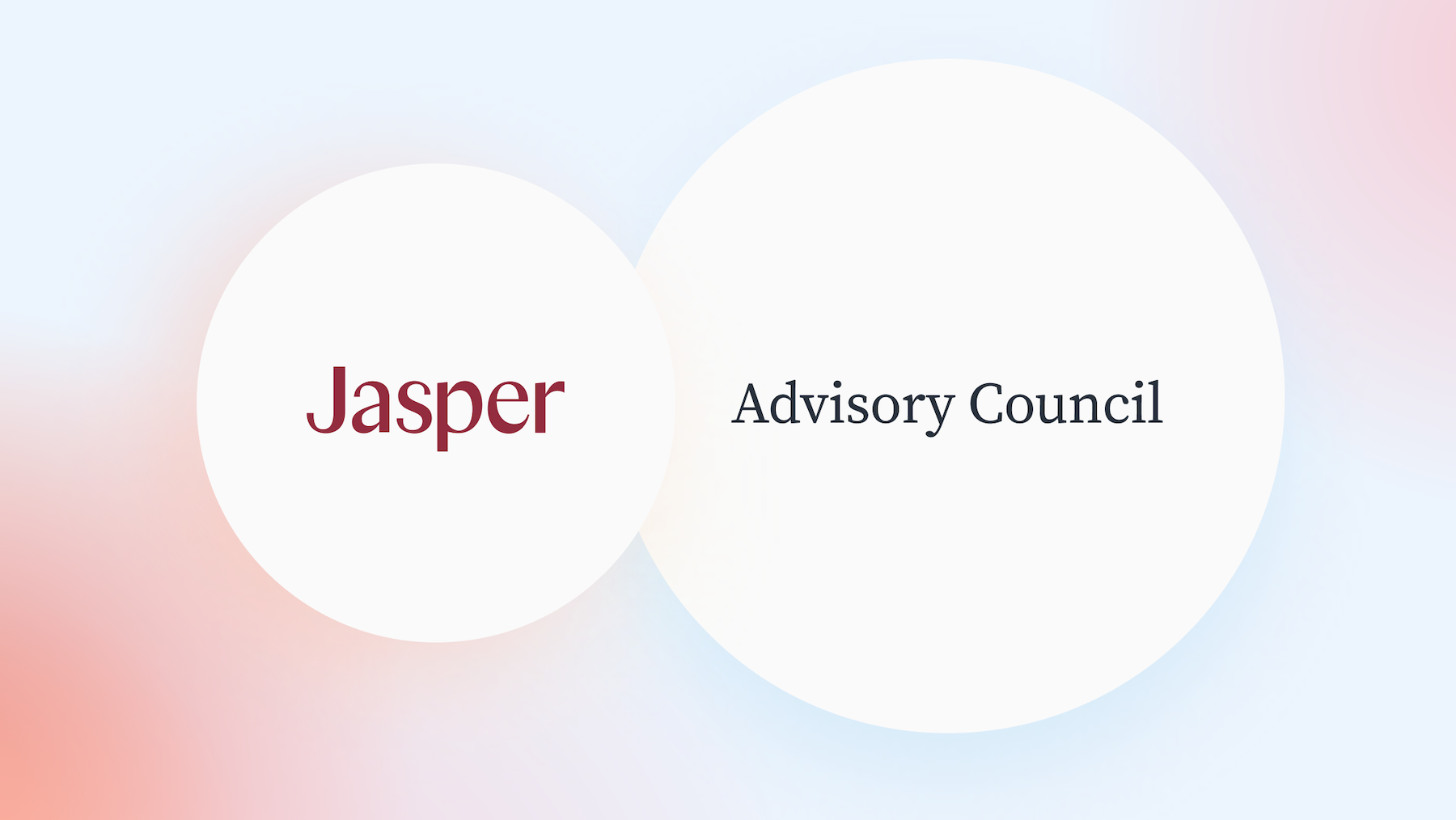 Jasper logo and Advisory Council logo in two white circles