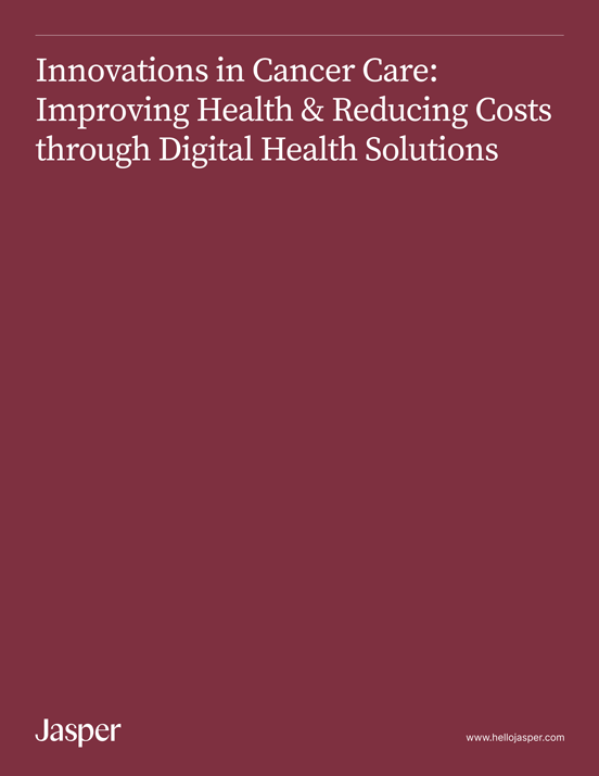 Cover page of Innovating Oncology Care: Improving Health & Reducing Costs through Digital Health Solutions booklet