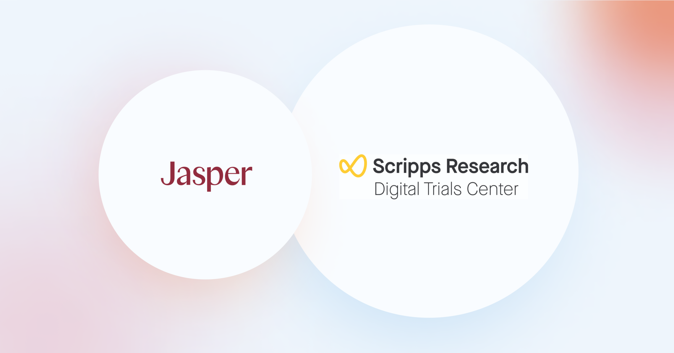 Jasper logo and Scripps Research logo with Digital Trials Center subtext